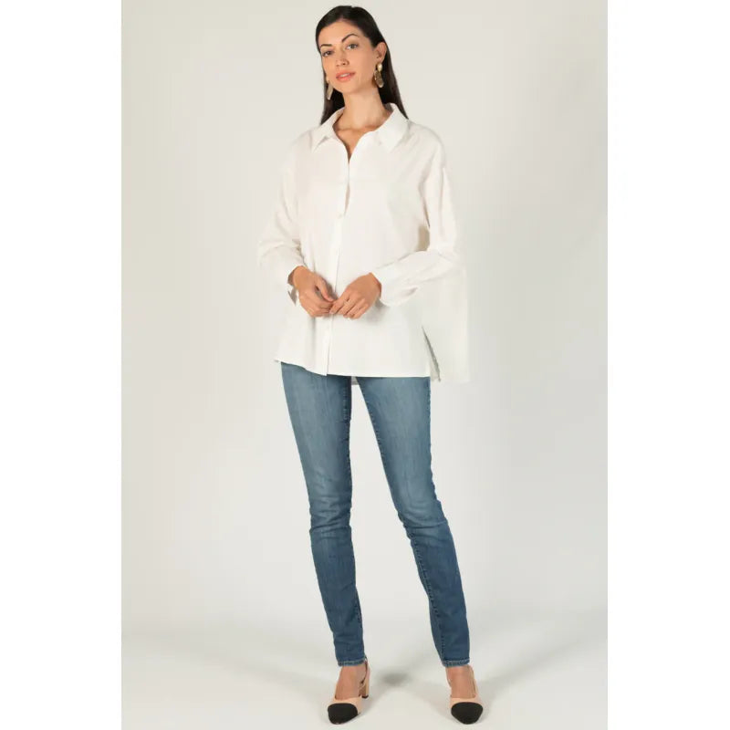 PLEATED BACK TOP