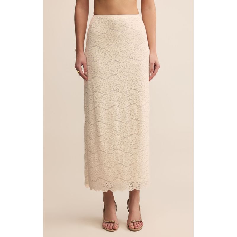 Via Lace Midi Skirt