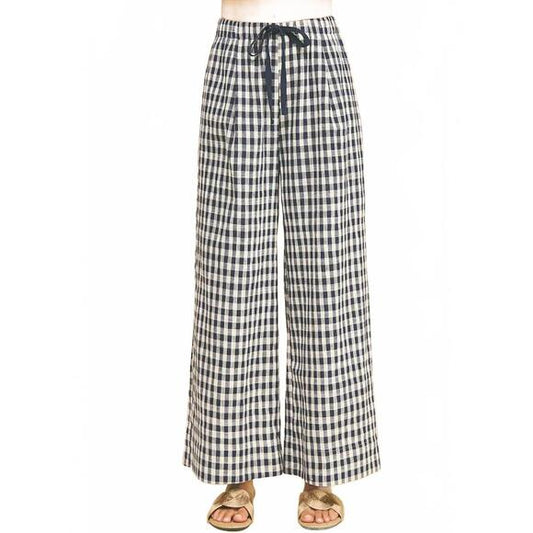 Gingham Drawstring Pants