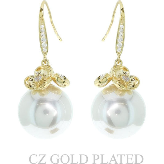 Pearl and CZ Earrings