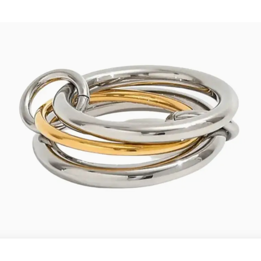 Mixed Metal Evelyn Stack Ring