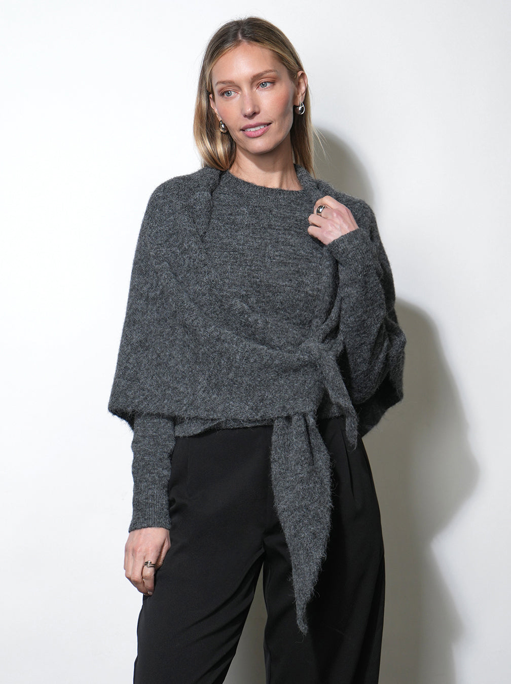 Yumi Detachable Shawl Sweater