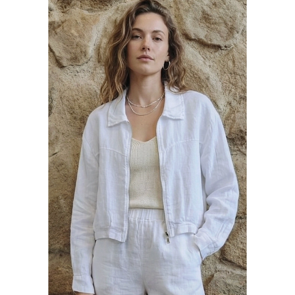 Zip Linen Jacket