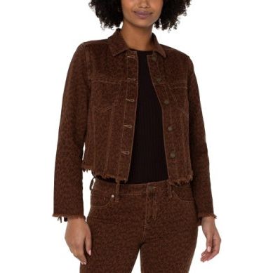 Crop Jacket With Fray Hem