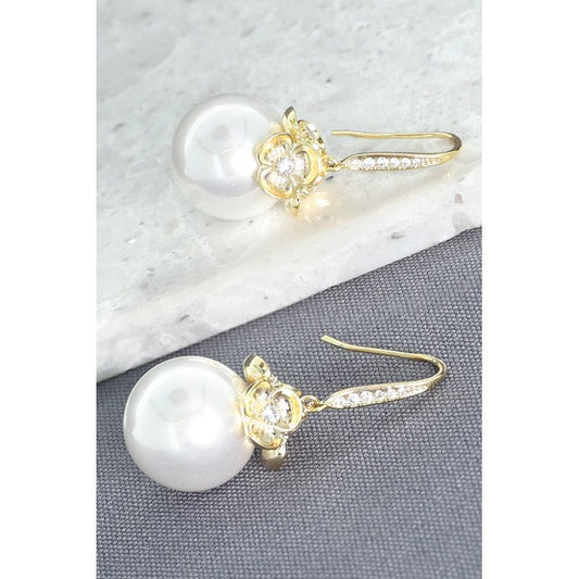 Pearl and CZ Earrings