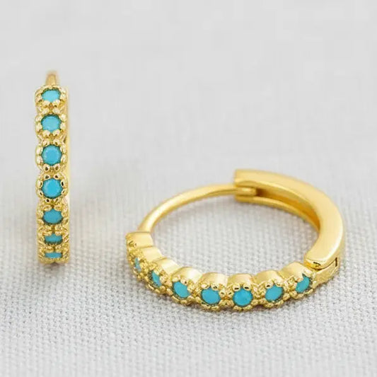 Turquoise Hoop Earrings