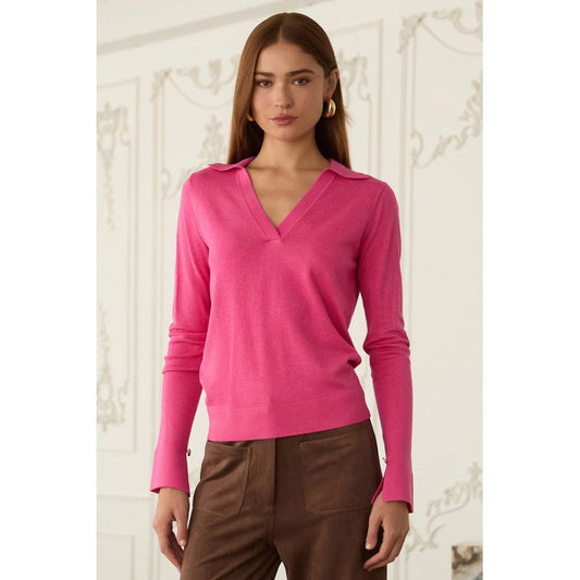 Long Sleeve Polo Sweater