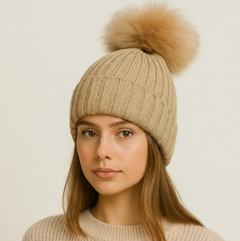 Fur Pom Winter Beanie