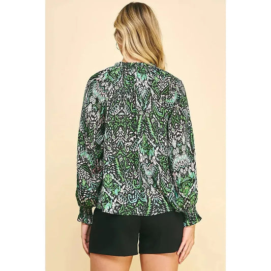 Long Sleeve Print Blouse