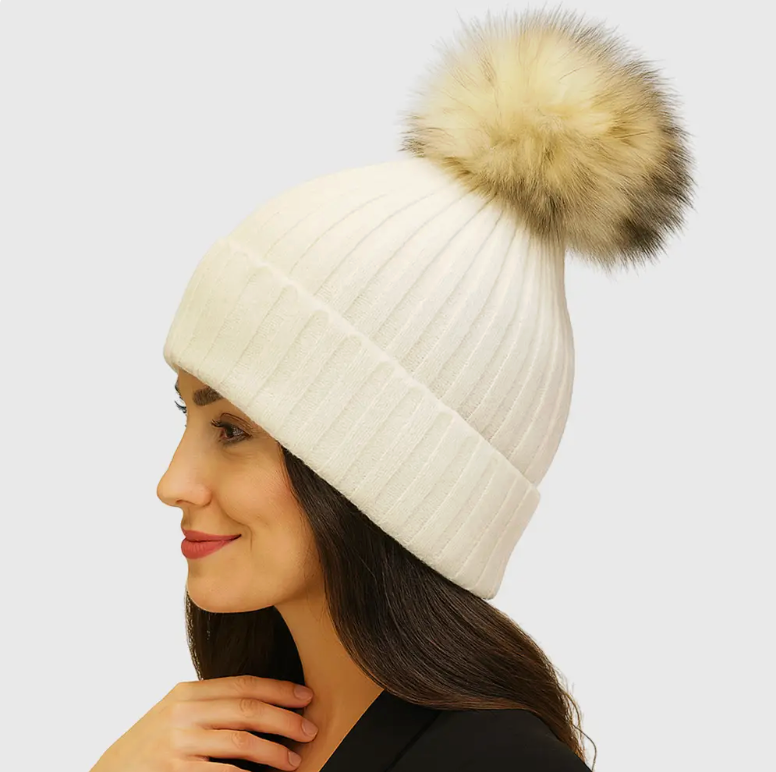 Fur Pom Winter Beanie
