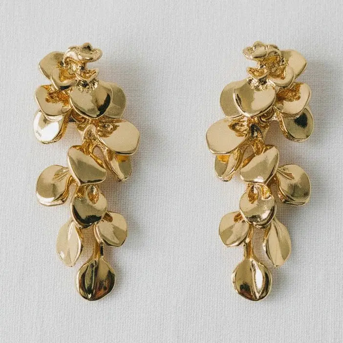 Leaf Tassel Dangle Earrings