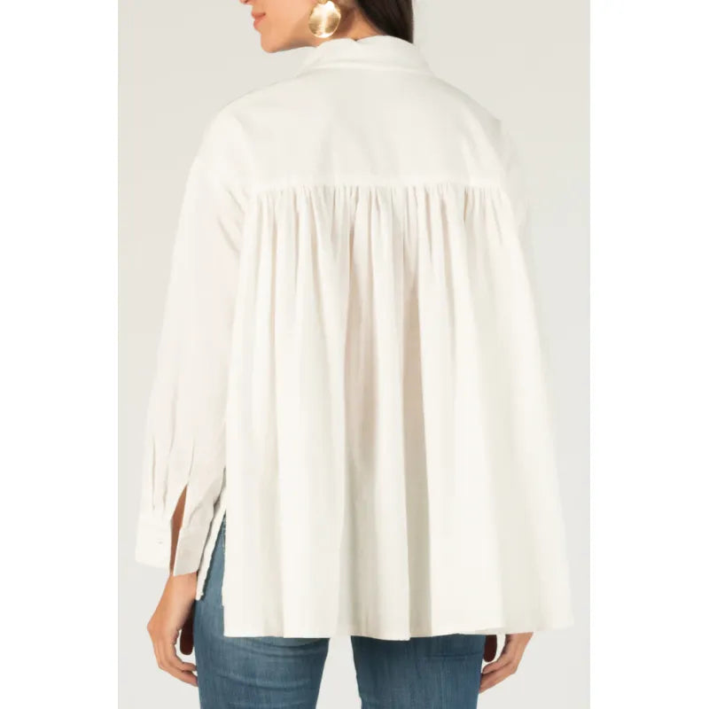 PLEATED BACK TOP