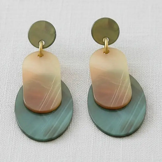 Oval Drop Earrings