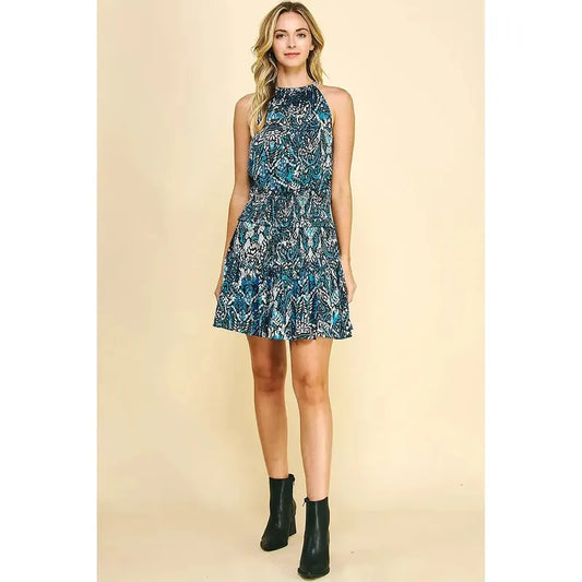 Halter Print Dress