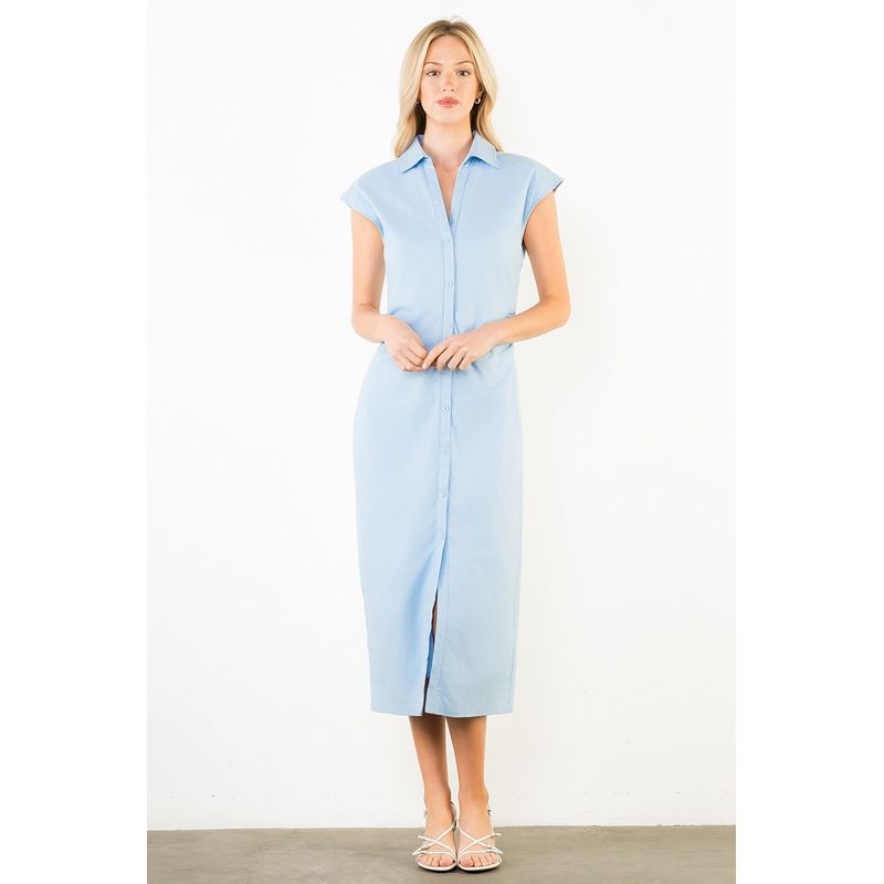 Short Sleeve Midi Dress