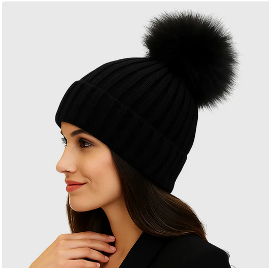 Fur Pom Winter Beanie