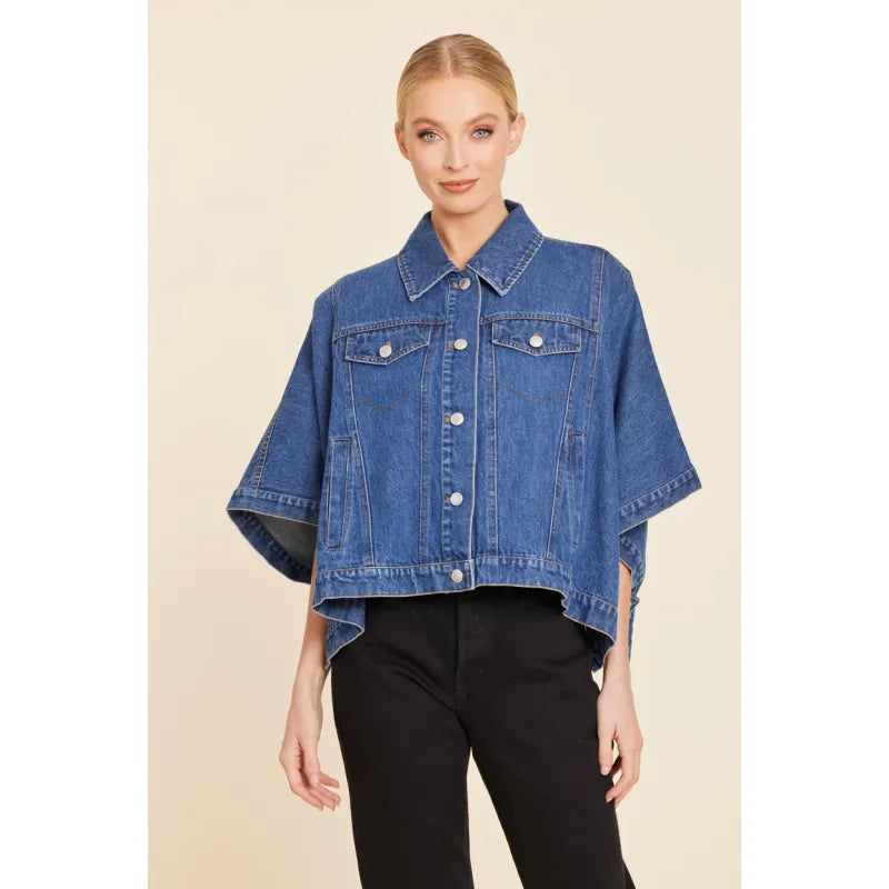Denim Cape Jacket