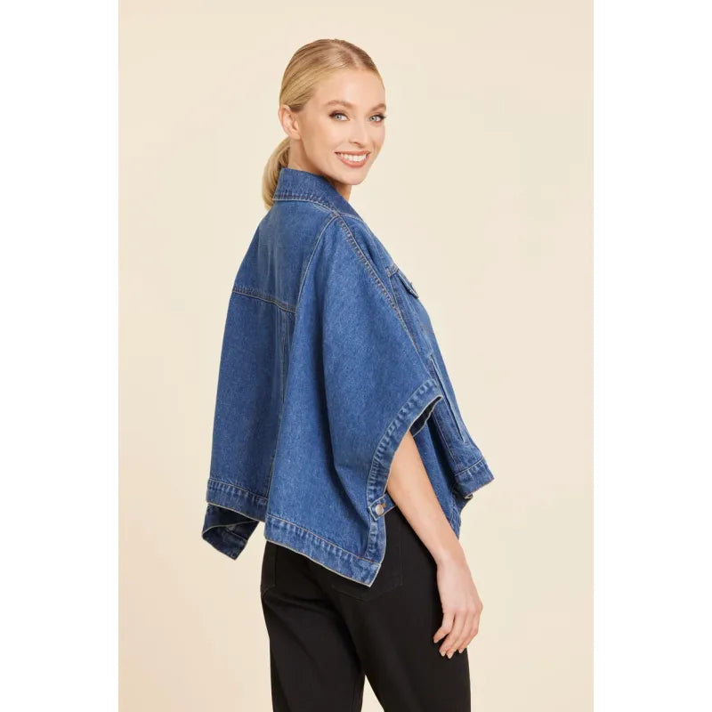 Denim Cape Jacket