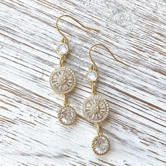 Triple Circle Drop Earrings