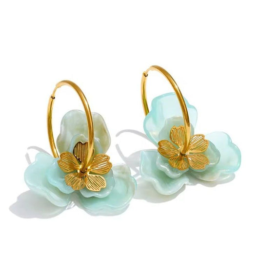 Resin Flower Earrings