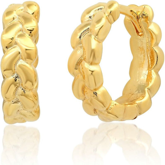 Braided Gold Huggie