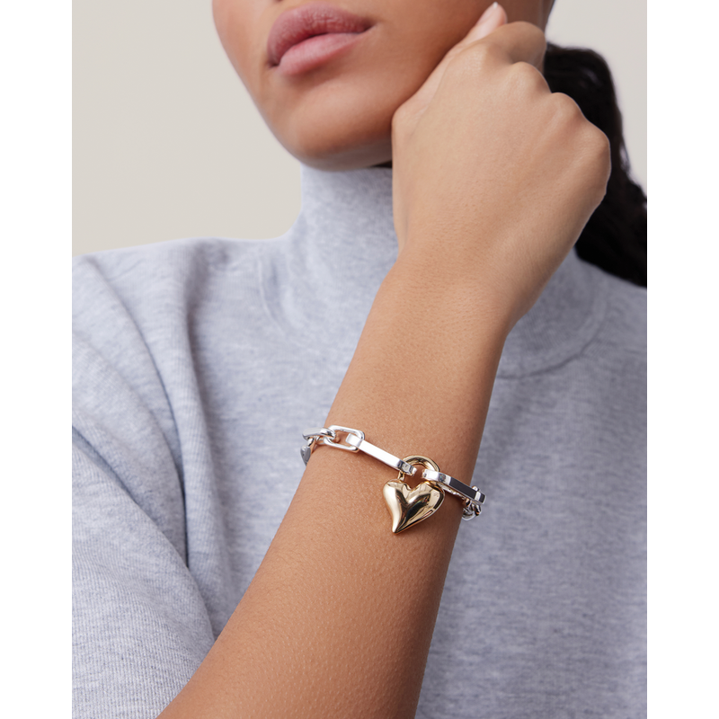 Padlock Heart Chain Bracelet