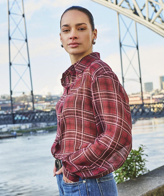 Autumn Check Blouse