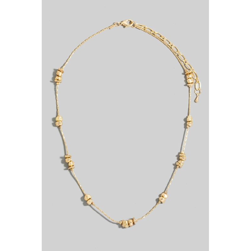 Metallic Station Bead Necklace
