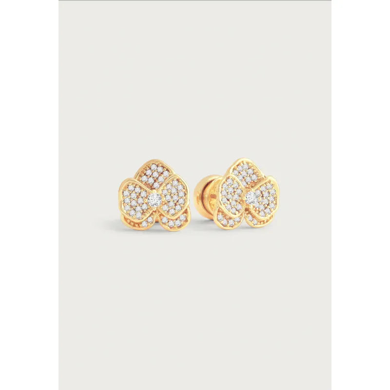 ORCHID PAVE STUD E