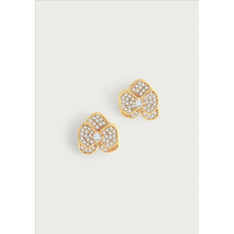 ORCHID PAVE STUD E