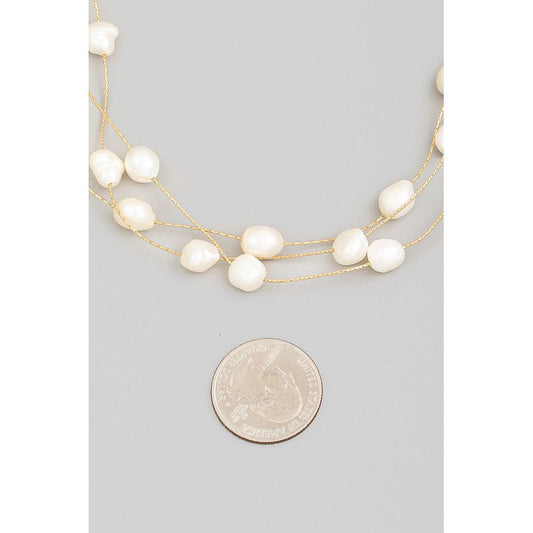Multi Layer Pearly Necklace