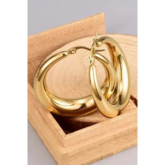 U Shape Huggie Hoop Earrings