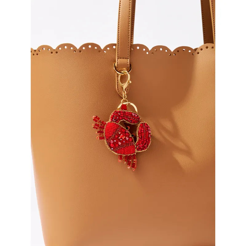 BEADED BAG CHARM/KEY CHAIN