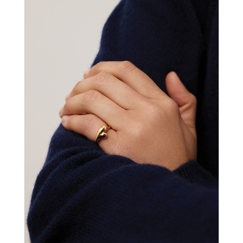 Puffy Heart Signet Ring