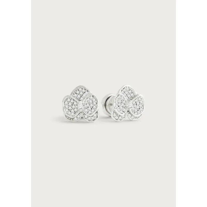 ORCHID PAVE STUD E