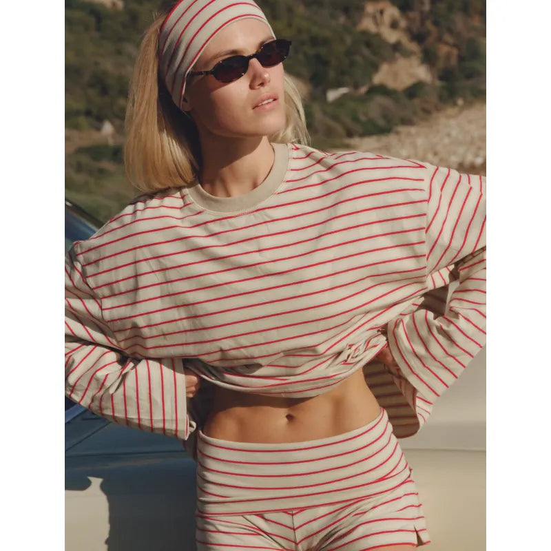 Oversized Striped Long Sleeve Tee