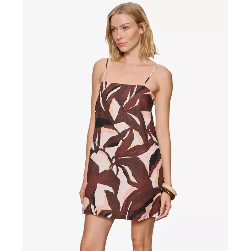 Hideaway Linen Tie Strap Dress