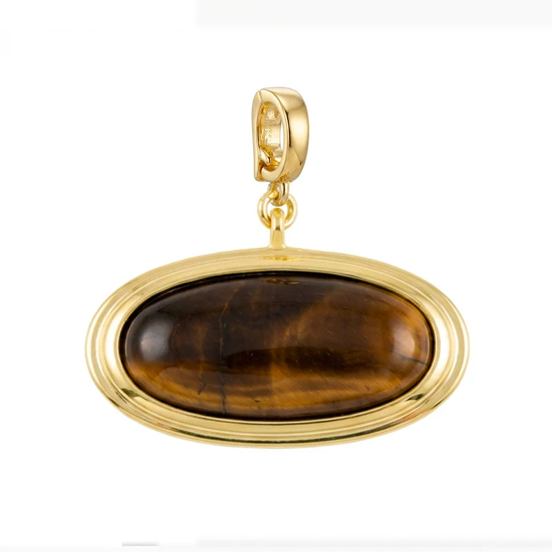 Oval  Tiger Eye Charm
