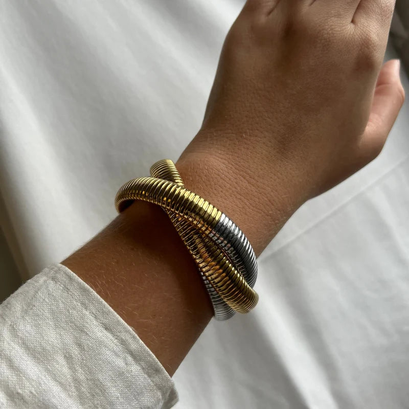 Two Tone Infinity Bracelet