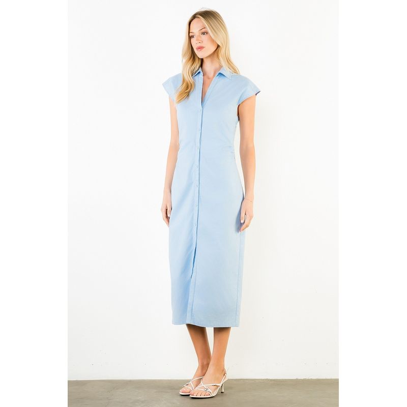 Short Sleeve Midi Dress