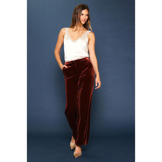 Velvet Straight Fit Pants
