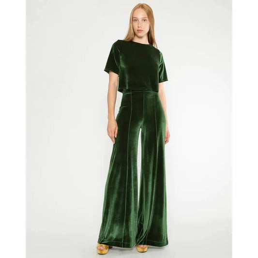 Velvet Wide Leg Pant