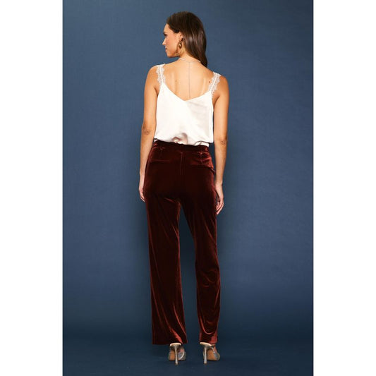 Velvet Straight Fit Pants