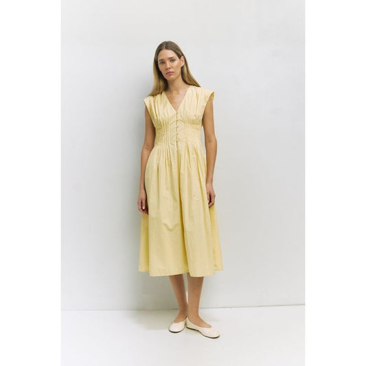 MICRO PLEAT MIDI DRESS